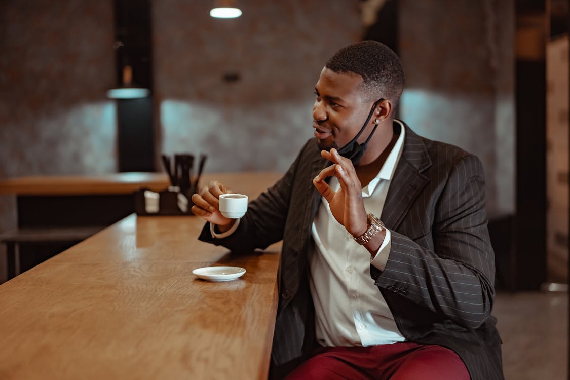 Restaurant owner taking a phone call after hours