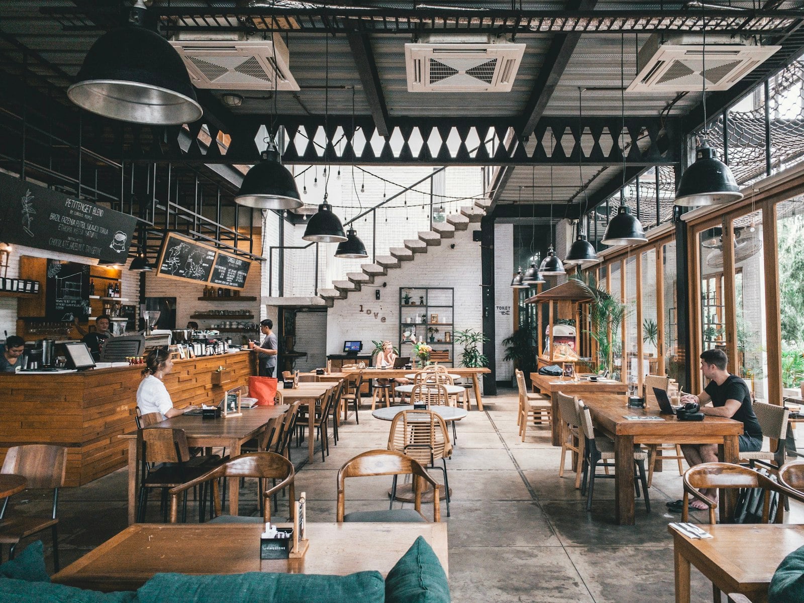 Busy restaurant interior during peak service hours